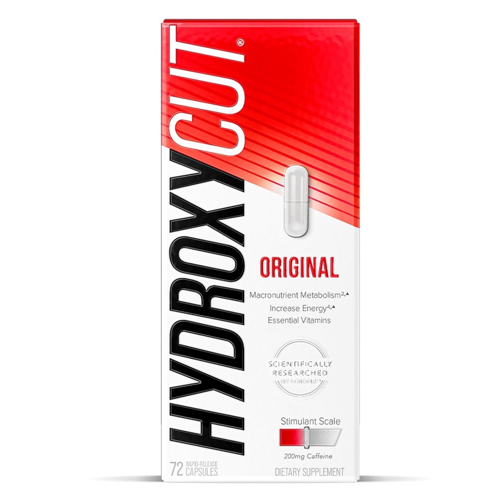 Hydroxycut Original - 72 Rapid-Release Capsule - 200 mg Caffeina - Boost Metabolism, Burn Calories, Aumentare l'energia - per le donne e gli uomini