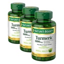 Naturale di Bounty Turmeric con estratto di pepe nero, Supporta la salute antiossidante, 1000 mg, 60 capsule, (Pack di 3)