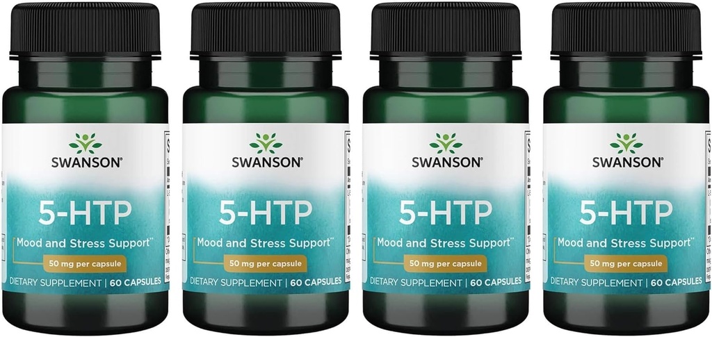 Swanson Aminoacido 5-Htp 50 mg 60 capsule (4 confezione)