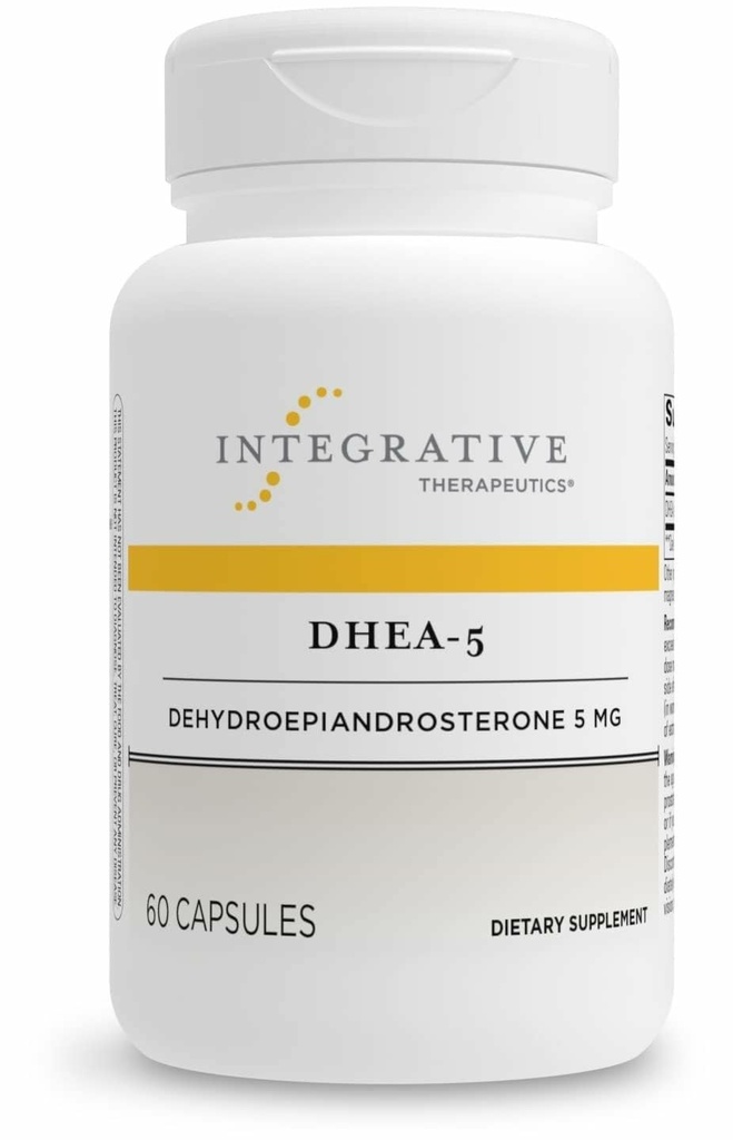 Terapia Integrativa DHEA-5 - Supplemento giornaliero di salute per l'invecchiamento sano* - Supplemento endocrino* - Vegan, Dairy-Free & Gluten-Free - 60 Capsule (60 Serve)