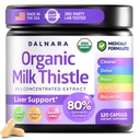 Estratto di cardo di latte 120 conteggi, Formula di supporto per fegato di erbe Premium, Non OGM e Testato di terze parti, Supporta il disintossico naturale, Cleanse & Repair
