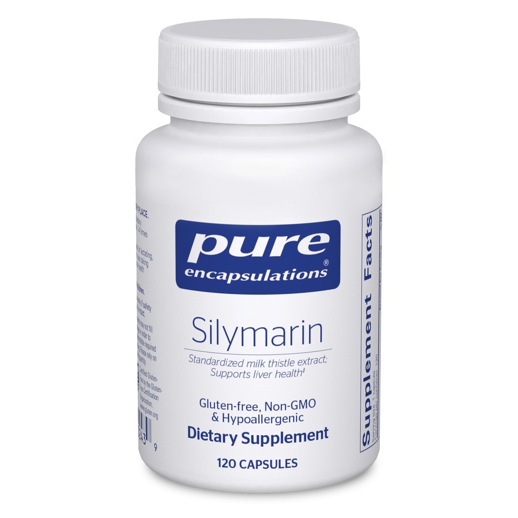 Pure Encapsulations Silymarin - 250 mg Latte Thistle Per Capsule - Liver Health Support - Antiossidanti Supplement - Non-GMO & Vegan - 120 capsule