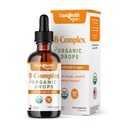 LIQUIDHEALTH USDA Organic Vitamin B Complex Drops for Men & Women - Natural Energy, Betterd Focus, Memory & Mood, Immune Support, Metabolism Boost - USA Made, Extra Strength, Sugar Free, Vegan (2 oz)