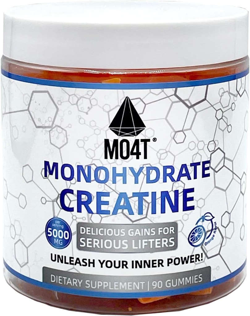 Creatina Monoidrato Gummies 5000 mg per uomini e donne, Zucchero Free Creatine Gummies Arancione Flavor