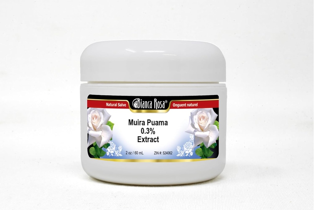 Bianca Rosa Muira Puama 0.3% Estratto Salve (2 oz, Unscented, Naturale, Unisex-Adult)