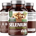 N1N Premium Pure Selenium [200MCG, Max Absorption] Trace minerale essenziale per sostenere l'immunità e la funzione della prostata, 180 tappi di Veg