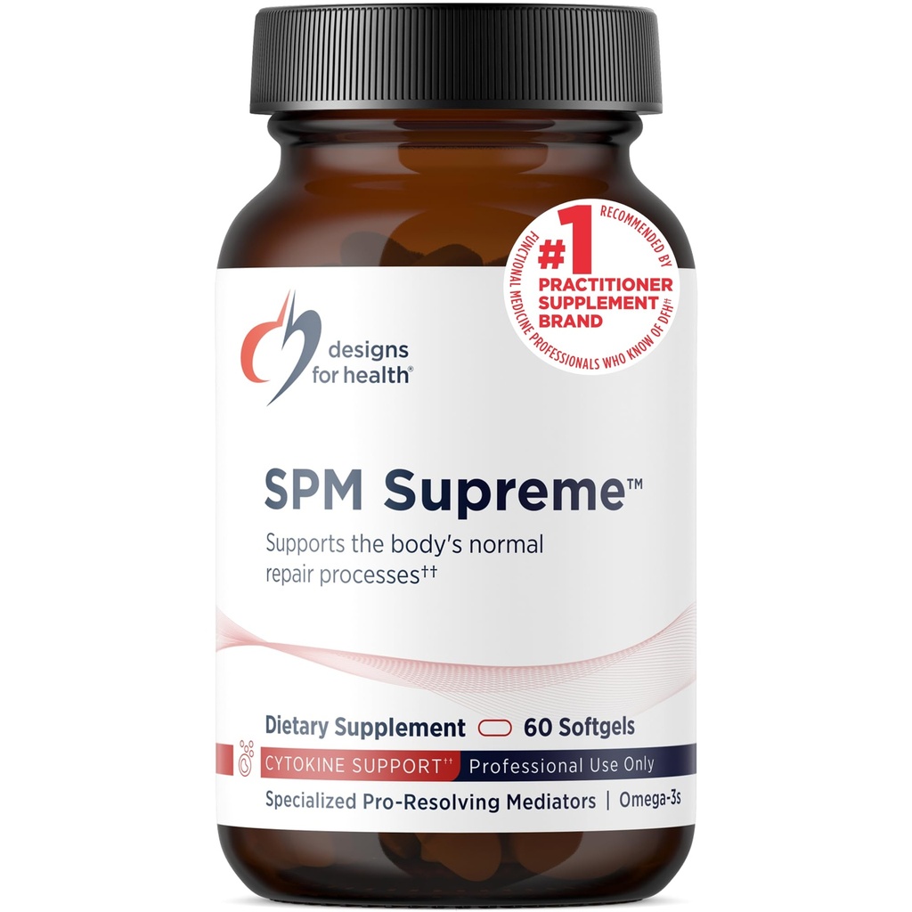 Progetti per la salute SPM Supreme - 3 Specialized Pro-Resolving Mediators da Fish Oil - Omega 3 Fatty Acids Supplement, SPM Fish Oil (60 Softgels)