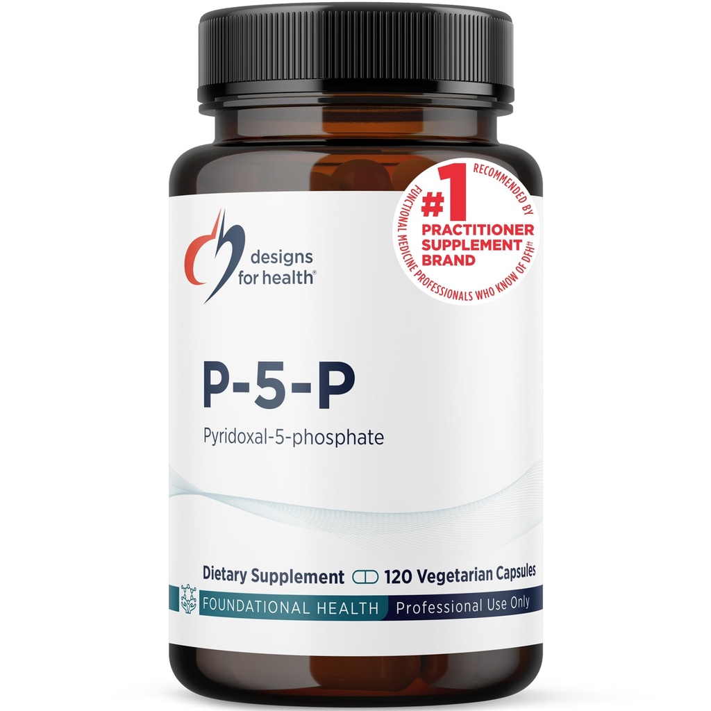 Progetti per salute P-5-P - 50mg Vitamina B6 (P5P Pyridoxal-5-Phosphate) Supplemento - Non-GMO, Vegan B-6 (120 capsule)