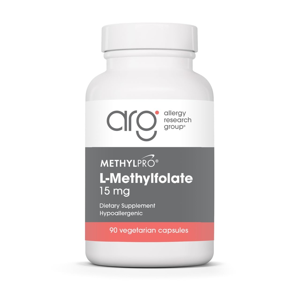 MethylPro L-Methylfolate 15 mg - Biodisponibile Folate Supplemento per la salute del cervello e il supporto neurotrasmettitore - Vegetariano e soluzioni anallergiche - 90