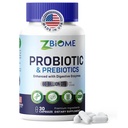 Prebiotici e Probiotici per Uomini e Donne – 60 miliardi di CFU con 10 Strains – Pre e Probiotici con Acidofilo per Immune, Salute Gut, Supporto Digestivo, Costipazione,Diarrea, Gas & Bloating -30ct