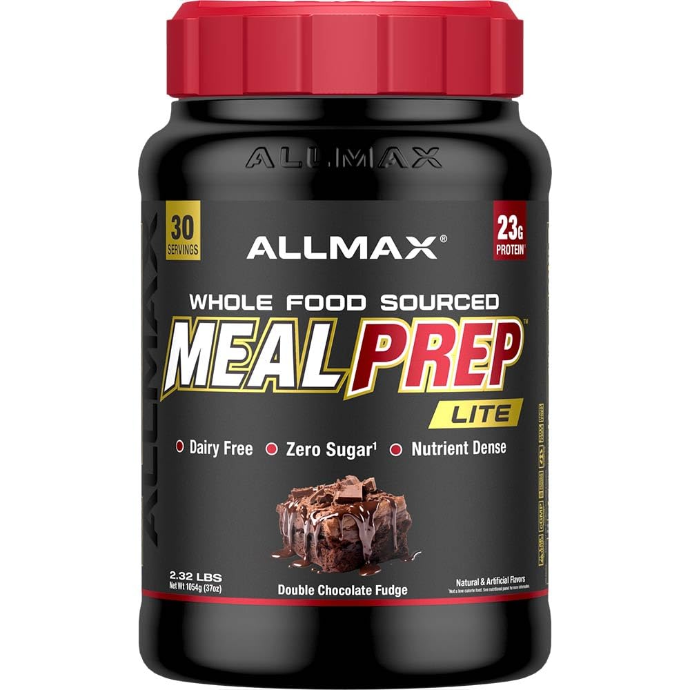 ALLMAX Nutrition MealPrep Lite Polvere proteica integrale, Dairy-Free, Keto-Friendly, 23g Protein, 30 Servings (Double Chocolate Fudge)