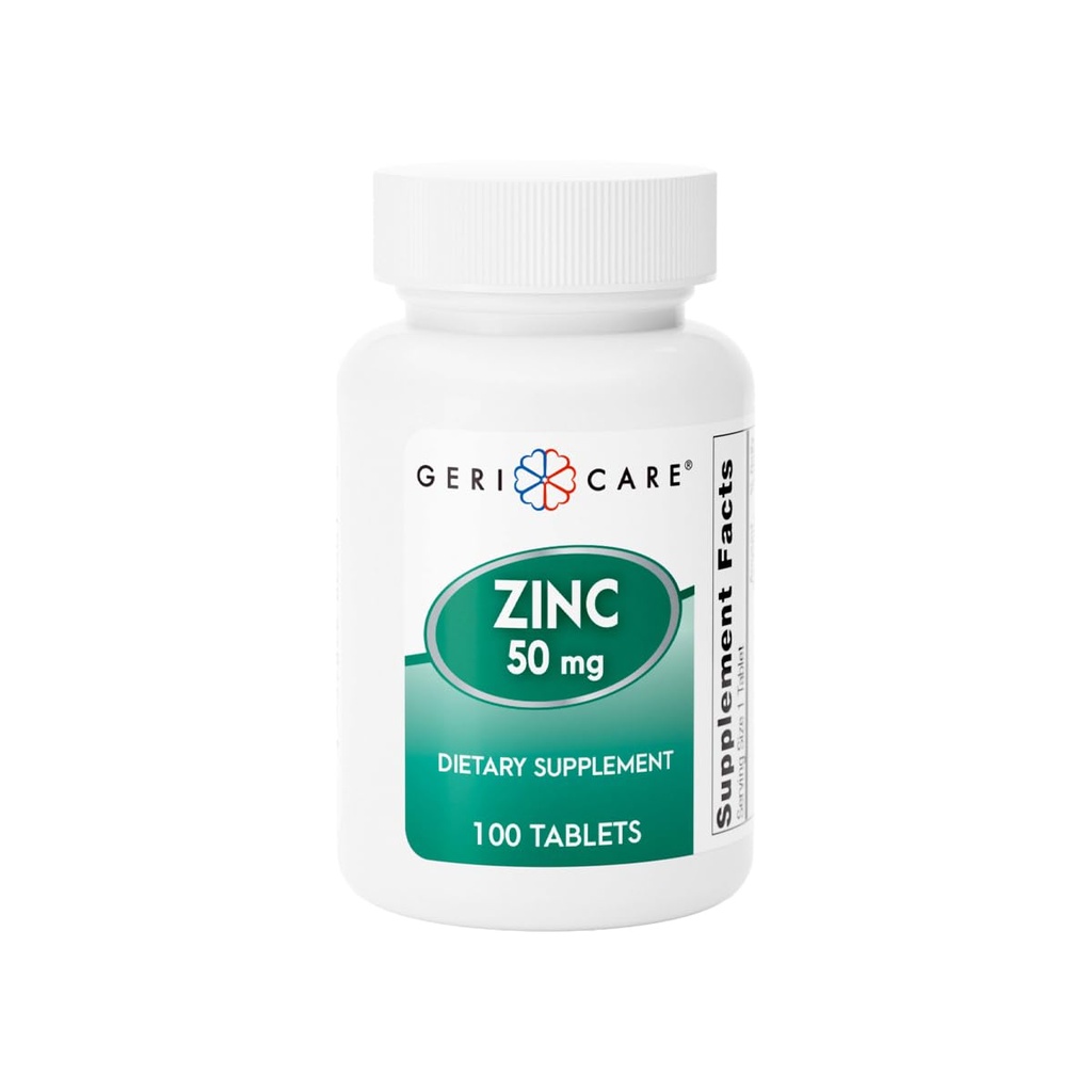 Zinc Sulfate 50 mg Integratore Minerale Essenziale, Supporta Funzione Immune, Attività Antiossidante & Metabolismo Nutriente, 100 compresse