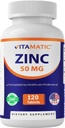 Vitamatico Zinc 50mg come Zinc Gluconate - Immunity Boosting Supplemento 120 compresse