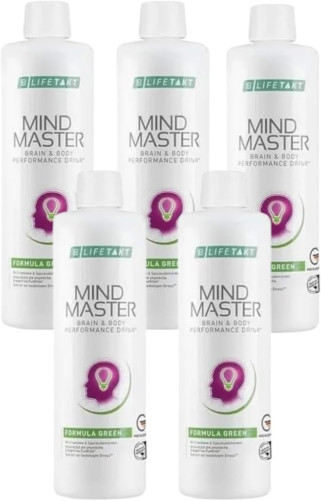 LR Health&Beauty Lifetakt Mind Master Formula Green Every Day Trattamento Naturale Donna Set di 5-500 ml./16.9 fl.oz.