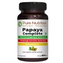 Pure Nutrition Papaya Complete - 60 capsule di veg (Supports Platelet Immunity & Digestion) Ogni capsula contiene 500mg Carica Papaya Fruit and Leaf Extract. Non OGM | Senza glutine