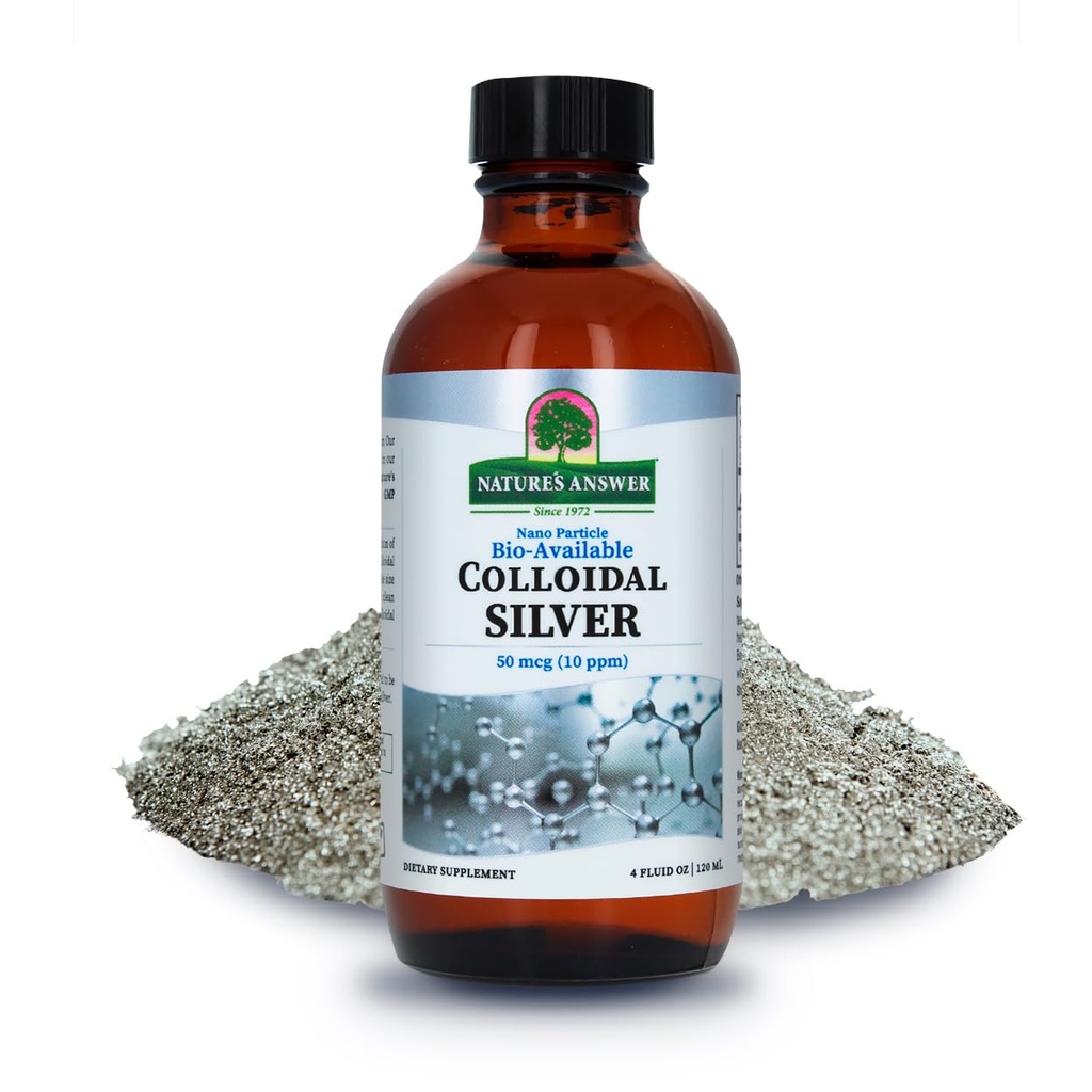 Colloidal Silver Liquid 10 PPM 50 MCG High Potency Superior Elemental Silver Liquid Salve Immune Support Supplement, 4 fl. oz | Natural Immune Support | Safe Dose | High Effectiveness