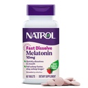 Natrol Melatonin 10mg Tovaglie di dissolve veloce - Fragola Flavor, 60 Conte, Supporto per il sonno, Melatonina dissolva veloce per adulti, alimentazione di 60 giorni