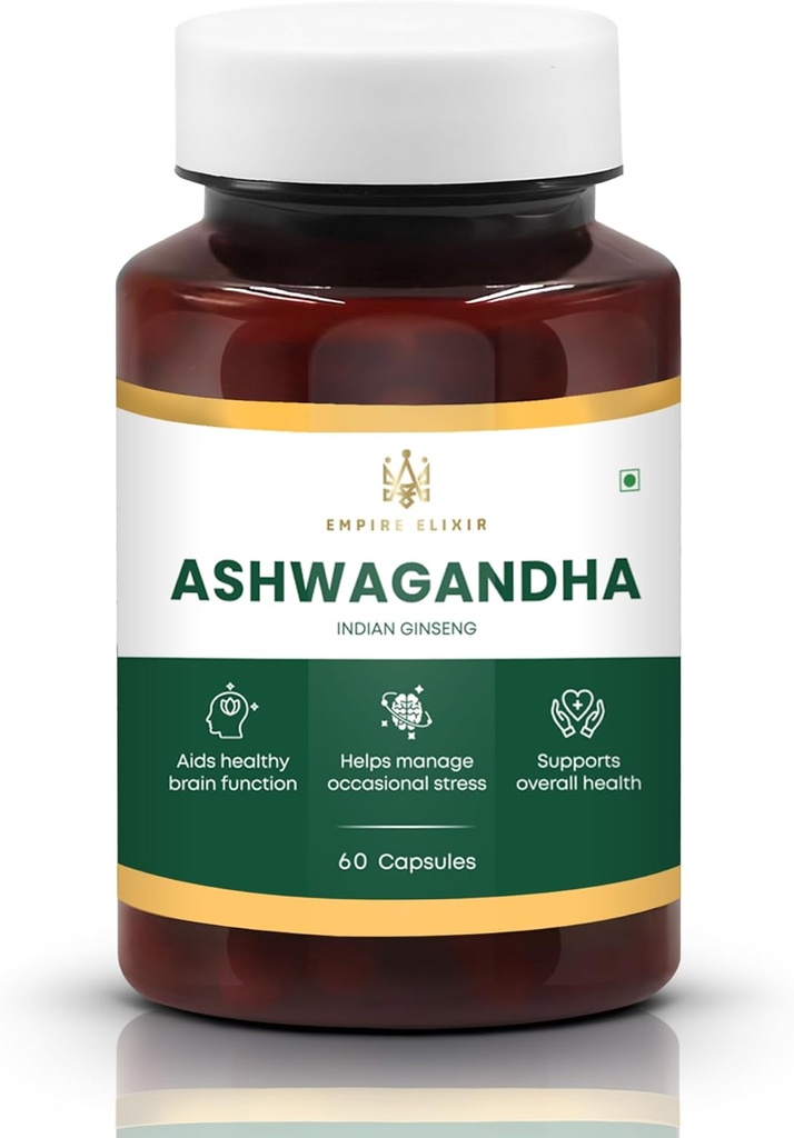 Ashwagandha Capsule 450mg | 60 Count | Integratore di erbe per uomini e donne | Non-GMO | Adaptogen | Supporto energetico e benessere