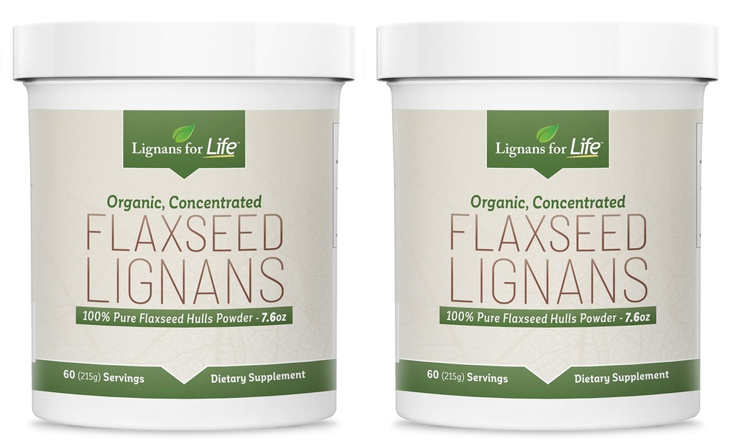 Lignani per la vita - Polvere naturale di lino di terra di Bulk - Omega 3 & 6 acidi grassi riempiti Antiossidanti ad alta fibra - Supporto Cuore sano & capelli, Sistema immunitario sano - 60 Serve 80mg per scheda, 2 Pack