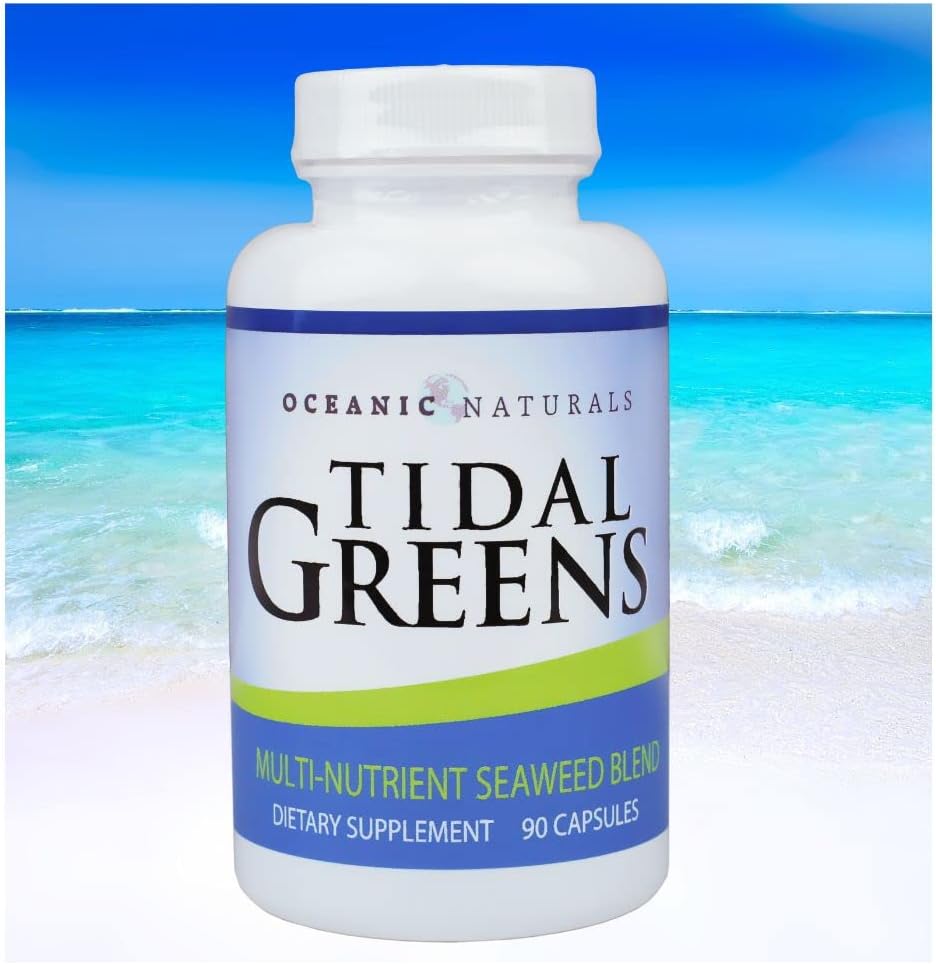 Tidal Greens Seaweed Supplemento naturale di iodio - Immune Support Energy Well Being - 90 capsule vegetariane