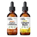 Tintura di cannella di Ceylon naturale 2 fl oz & Ginger Root Tincture 2 fl oz