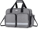 Trunab Medical Bag - Empty First Aid Bag per Infermiera, Dottore, Paramedic - Home Care Nurse Bag con strato imbottito per laptop - Design brevettato - Grigio