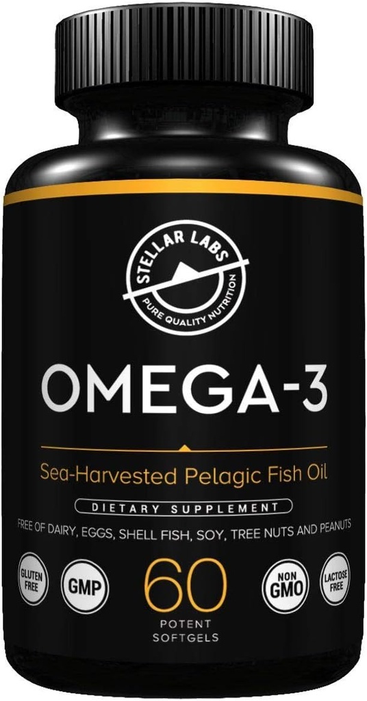 Supplemento dell'olio di pesce Omega-3 - 60 CT LowFODMAP Certificato