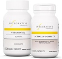 Terapeutica Integrativa Bundle con Active B-Complex, 60 capsule & Vitamina D3 125 mcg, 90 Chewables - Active B-Complex per sostenere il metabolismo energetico* - Vitamina D3 per sostenere la salute dei ossa*