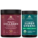Antica Nutrition Multi Collagen Protein Powder, non aromatizzata, 60 Serve + Supergreens Powder, Greens Flavor, 25 Serve