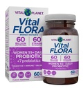 Vital Planet - Vital Flora Donne Oltre 55 Probiotici giornalieri, 60 miliardi di CFU, Diverse Strains, Prebiotici organici, Supporto vaginale e immunitario, Probiotici per la salute digestiva per le donne 60 capsule