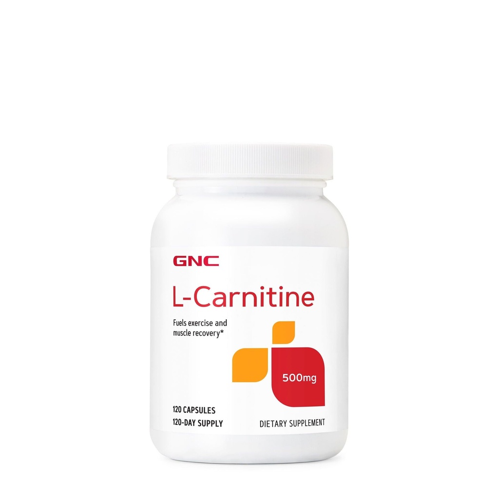 GNC L Carnitina 500mg supplemento, Supporta il recupero del muscolo, 120 Serve