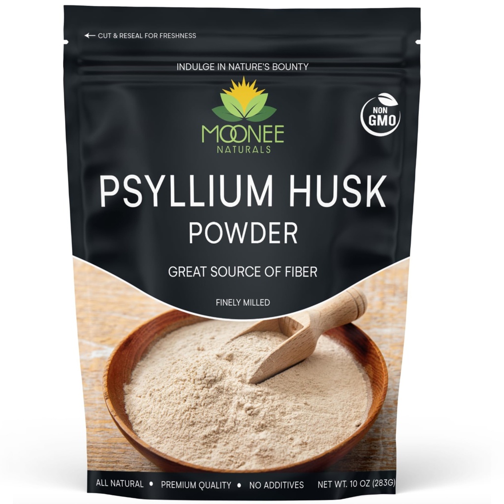 Psyllium Husk Powder (10 OZ), Gluten Free, Non OGM, Finely Ground, Keto Friendly (10 once (70 porzioni))