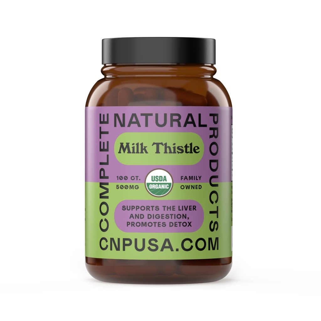 Prodotti naturali completi Pure Organic Milk Thistle Capsule - 500 mg Silymarin Powder 100 Pills