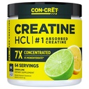 CON-CRET Creatine HCl Powder | Muscle, Cognitive, Cellular Energy Support | No Bloating or Cramps | USA Made & NSF Certified | Lime Limo (64 Serving)