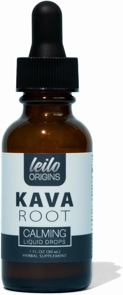 LEILO Kava Root Liquid Extract | Gocce concentrate per sostenere il relax | 70% Extraction Strength - Alcol-Free | (1 Fl Oz, 30 Serve)