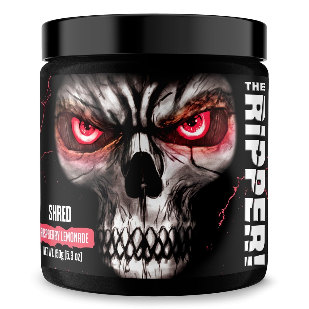 JNX SPORTS The Ripper! Bruciatore grasso per uomini e donne – Bruciatore grasso termogenico, Pre-allenamento e Appetite Suppressant – Limonata di lampone, 30 Serve
