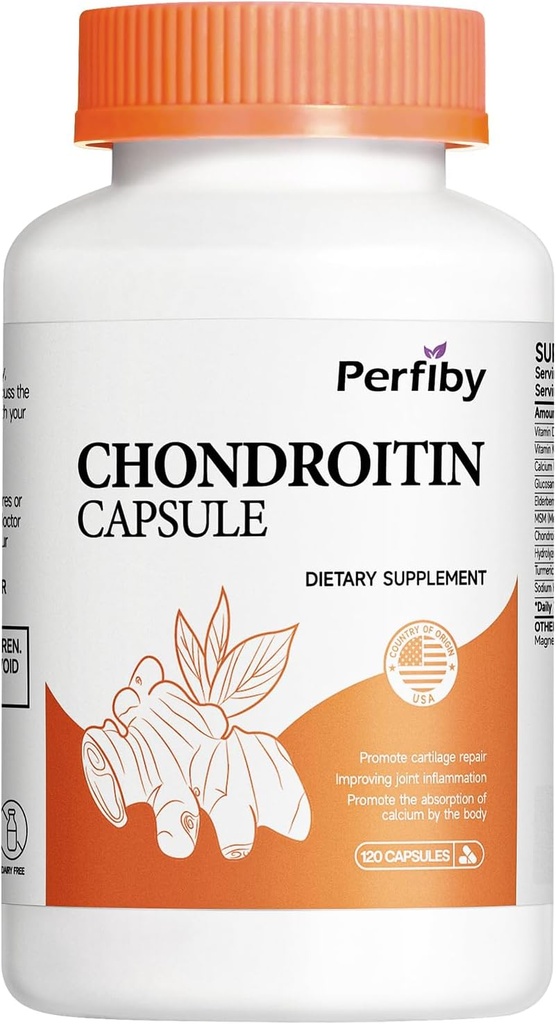 Glucosamina Condroitina e MSM con Estratto di Mirtillo - Supporto Congiunto & Integratore Sanitario Immune, 120 Capsule, Alimentazione 60 giorni