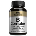Complesso di vitamine naturali del mulino a vento (100% Valore giornaliero), Aumentare la produzione di energia e promuovere il metabolismo, 100 compresse, 100 Serve