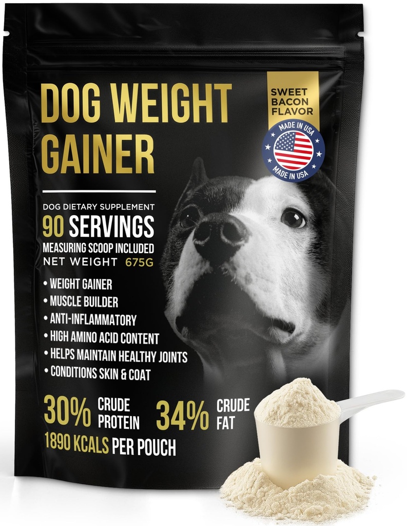 Gainer Peso Cane Approx 90 Serve - Supplementi di guadagno di peso per cani - Canine e Dog Muscle Builder - Made in the USA