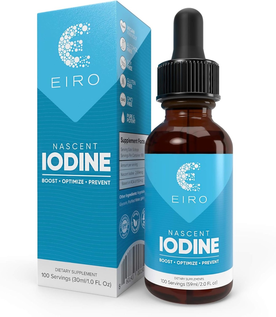 EIRO Nascent Iodio Gocce | Assorbimento Superiore | Supporto tiroideo