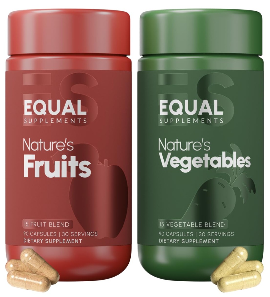 Integratori di frutta e verdura | GMP Certified-Manufactured negli Stati Uniti, 1 mese di fornitura | Equilibrio con frutta e verdura Supplemento di natura | Capsule di frutta e verdura per adulti