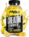 Gummies Monoidrato Creatina - Gummies Creatina per Uomini e Donne - Crescita del muscolo, Forza, & Recupero - Vegan, Non OGM, & Gluten-Free - Natural Lemon Flavor - (30 Serve, 120 Conte)