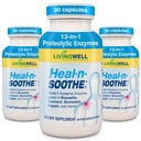 Integratori di supporto congiunti HEAL-N-SOOTHE - Enzimi proteolitici come Bromelain & Papain, con Boswellia, Turmeric & Ginger- Promuove la funzione digestiva delle proteine & Body Defense Wellness- 90 Count (3 Pack)