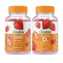 Zinco vitale 50mg + Vitamina D 5000 IU, Gummies Bundle - Grande Degustazione, Supplemento alla vitamina, Senza glutine, OGM libero, pancia masticabile
