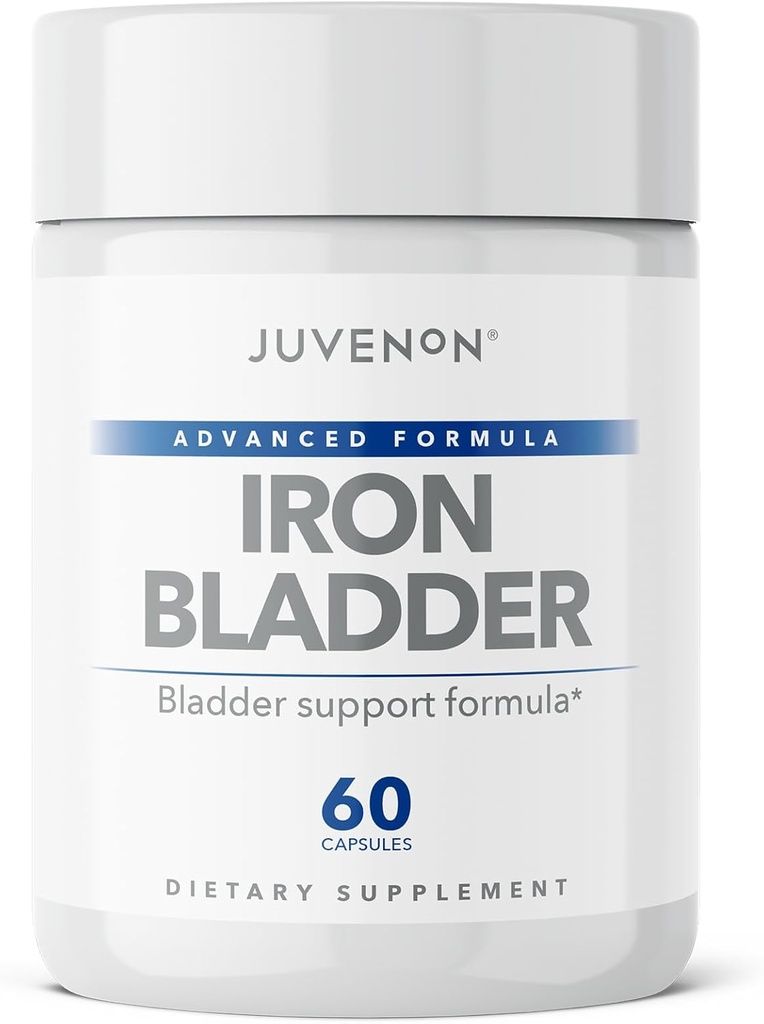 Juvenon Iron Bladder - Integratore di erbe per la funzione della vescica sana - Supporto di incontinenza con l'estratto di semi di zucca, estratto di soia Germ, Palmetto di sega