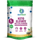 BioTrust Keto Elevate – C8 MCT Oil Powder – Ketogenic MCT Coffee Creamer, Keto Coffee Creamer – Clean Energy, Mental Focus, Clarity –100% Caprylic Acid MCT Powder, Non-GMO(Villa francese, 20 Servings)