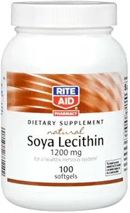 Soia Lecitina, integratore alimentare naturale, 1200mg 100 ea