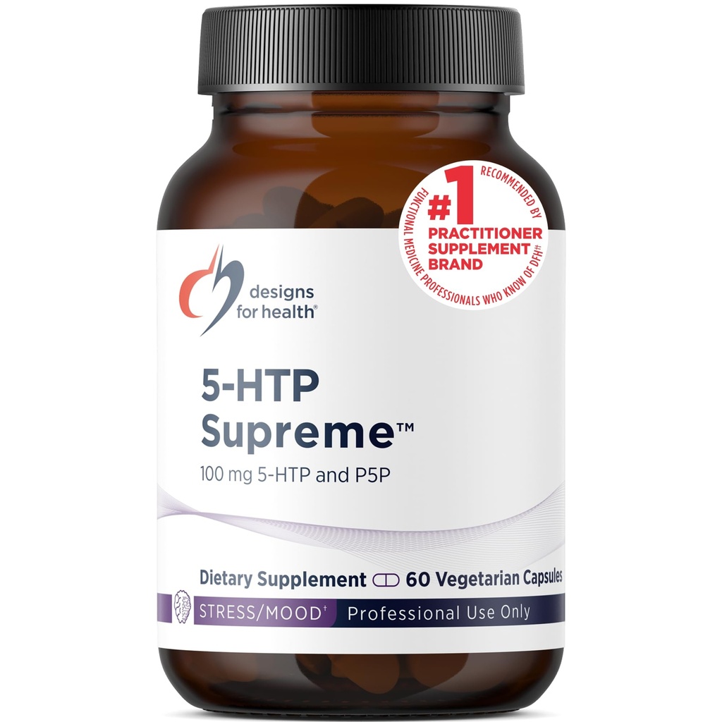 Progetti per la salute 5-HTP 100mg con vitamina B6 (P-5-P) - 5-HTP Supreme 100 mg Supplement - Precursori della serotonina per aiutare a sostenere l'umore sano + Appetite (60 capsule)