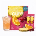 Miscela di bevanda elettrolitica basata su piante | Non Aggiunto Zucchero | FSA-HSA | Polvere di rilievo di disidratazione fatta con acqua di cocco | Non-GMO | Vegan | Pouch of 14 Packets - Punch tropicale