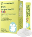 MOMSTAMINA 2'-FL HMO Prebiotici e probiotici per i bambini, 1000 mg di latte umano Oligosaccharide 2'-FL polvere, brevettato 11 Strains, sano Gut Microbiome, Immune & Digestive Supplement, IBS Relief - 30 Sticks